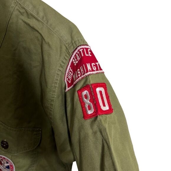 Vintage 60s Boys Scouts Button Down Shirt Small - Picture 3 of 5